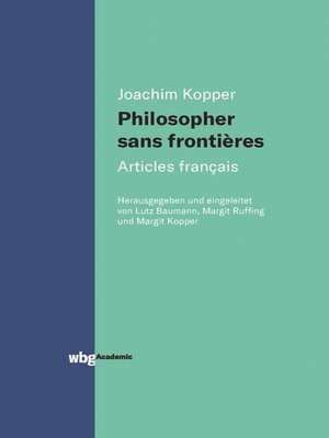 cover image of Philosopher sans frontières--Articles francais